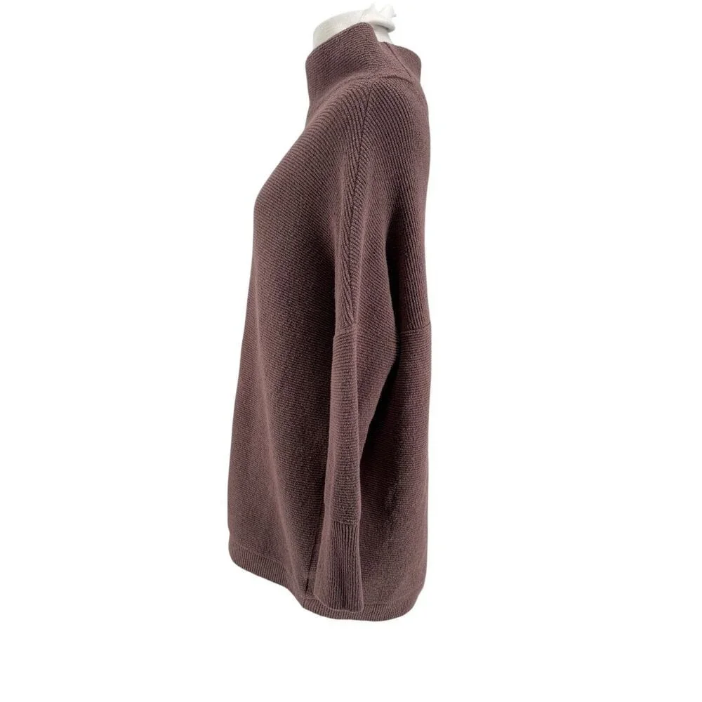 Free People Women's Taupe Brown Ottoman Slouchy Tunic Sweatwer Size XS
